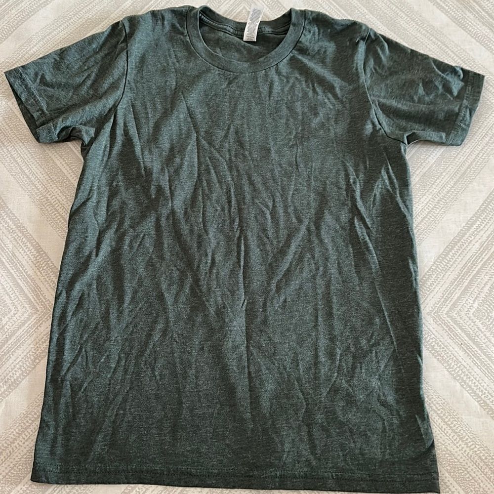 Canvas (Bella Canvas) Boys Heather Green Crewneck T-Shirt